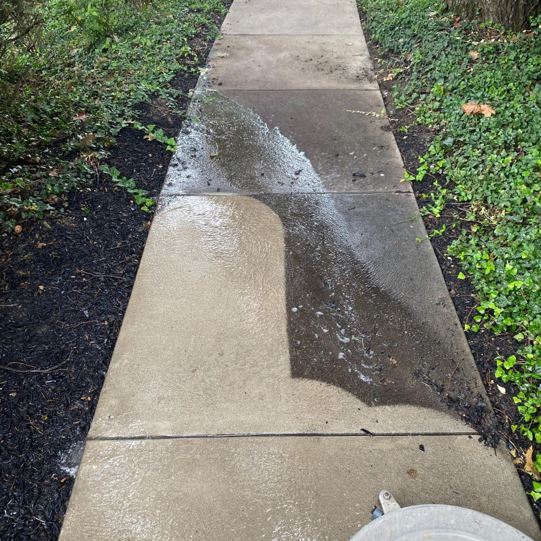 Pressure Washing Sidewalk